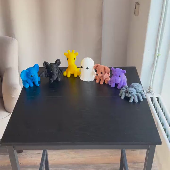 Colorful Knitted Baby Animal Friends | knitted animals | Kintting | knitting patterns | Handmade Amigurumi | Plush Decor | Nursery Essential