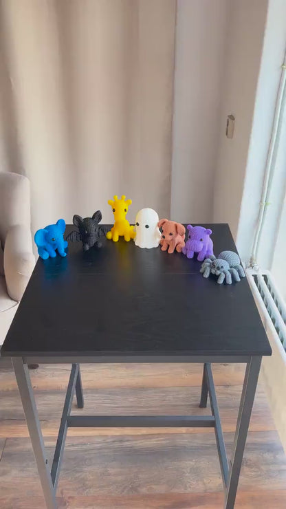 Colorful Knitted Baby Animal Friends | knitted animals | Kintting | knitting patterns | Handmade Amigurumi | Plush Decor | Nursery Essential