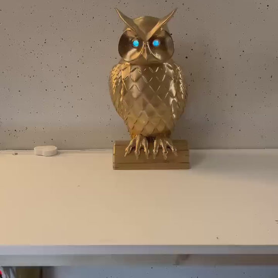 Owl Light decoration | Modern Decorative Owl Sculpture with Light | Unique Home Decor Accent | Modern Owl | Decorative Centerpiece Home