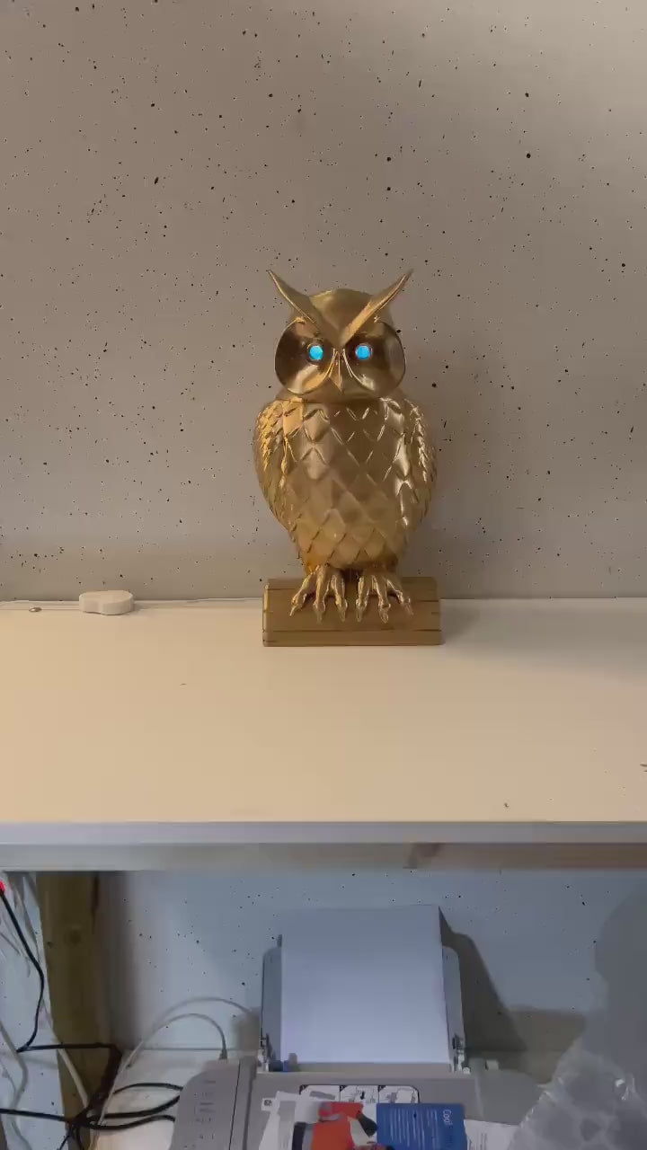 Owl Light decoration | Modern Decorative Owl Sculpture with Light | Unique Home Decor Accent | Modern Owl | Decorative Centerpiece Home