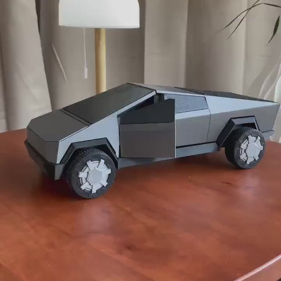 Cybertruck Car Decoration Toy Gray Futuristic Vehicle Collectible Desk Display Car Toy Gift for Men Boys Adults EV