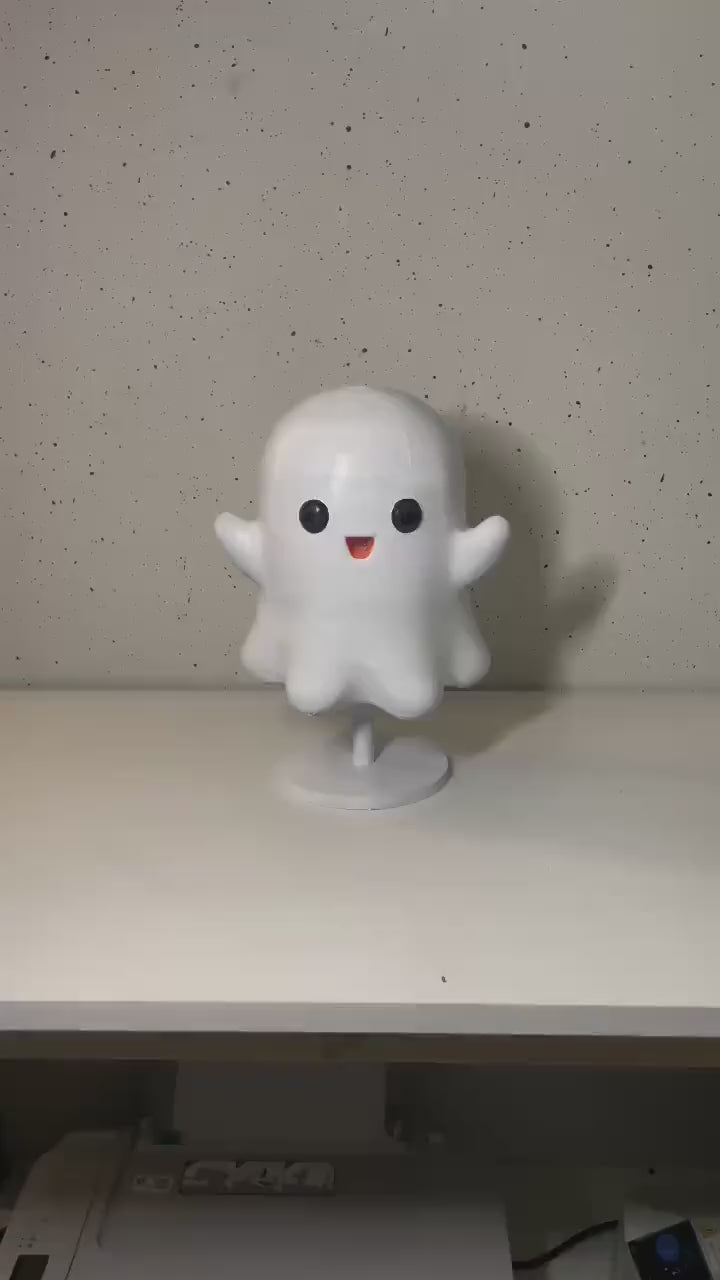 Adorable Ghost Figurine | 3D-Printed Cute Ghost Decoration | Perfect for Halloween, Desk Decor, or Gifts