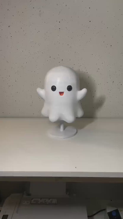 Adorable Ghost Figurine | 3D-Printed Cute Ghost Decoration | Perfect for Halloween, Desk Decor, or Gifts