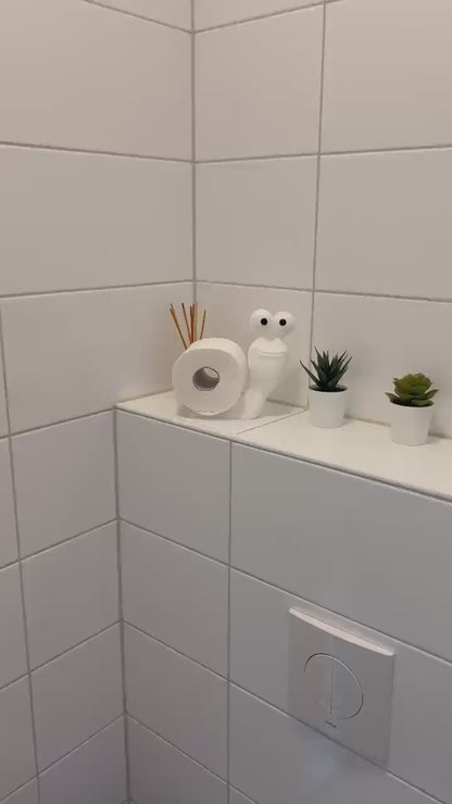 Snail Toilet Roll Holder - Cute Bathroom Storage & Decor - Whimsical Snail Figurine for Toilet Paper - Ideal Gift for Home Decor Lovers