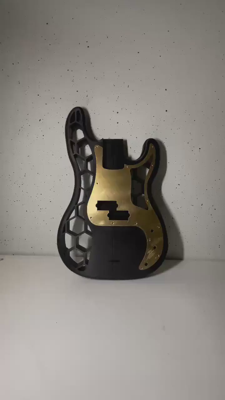 Guitar Body | 3D-Printed Electric Guitar Base | DIY Custom Guitar | Wall Art Decor | Honeycomb Design