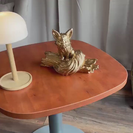 Fox tree Statue  – Elegant Woodland Decor – Luxury Animal Figurine on Tree Trunk – Perfect Gift for Nature & Wildlife Lovers