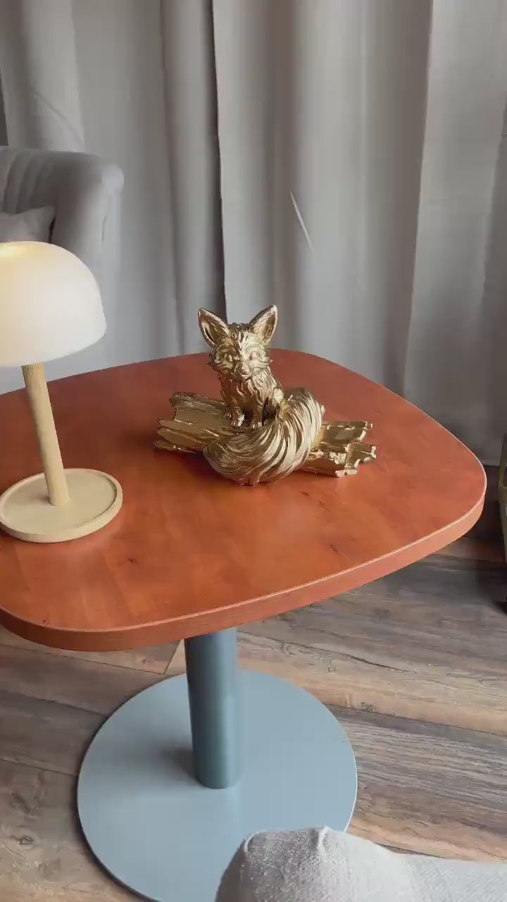 Fox tree Statue  – Elegant Woodland Decor – Luxury Animal Figurine on Tree Trunk – Perfect Gift for Nature & Wildlife Lovers